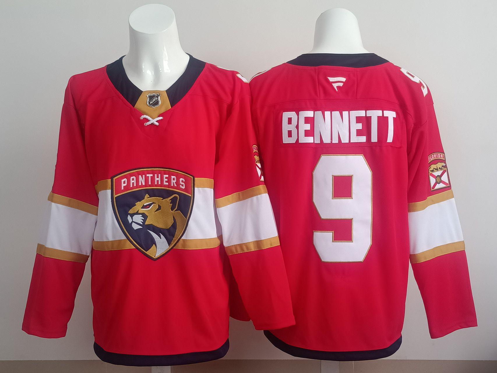 Men 2025 Florida Panthers #9 Bennett Red NHL Jersey style 01